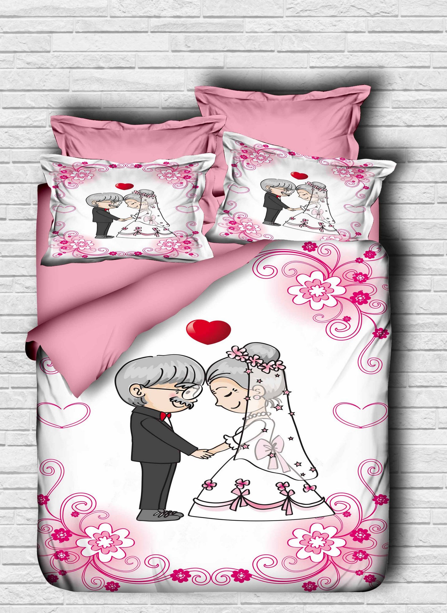 L'essentiel Maison Set Bračna posteljina 121, 200x220cm, Pink