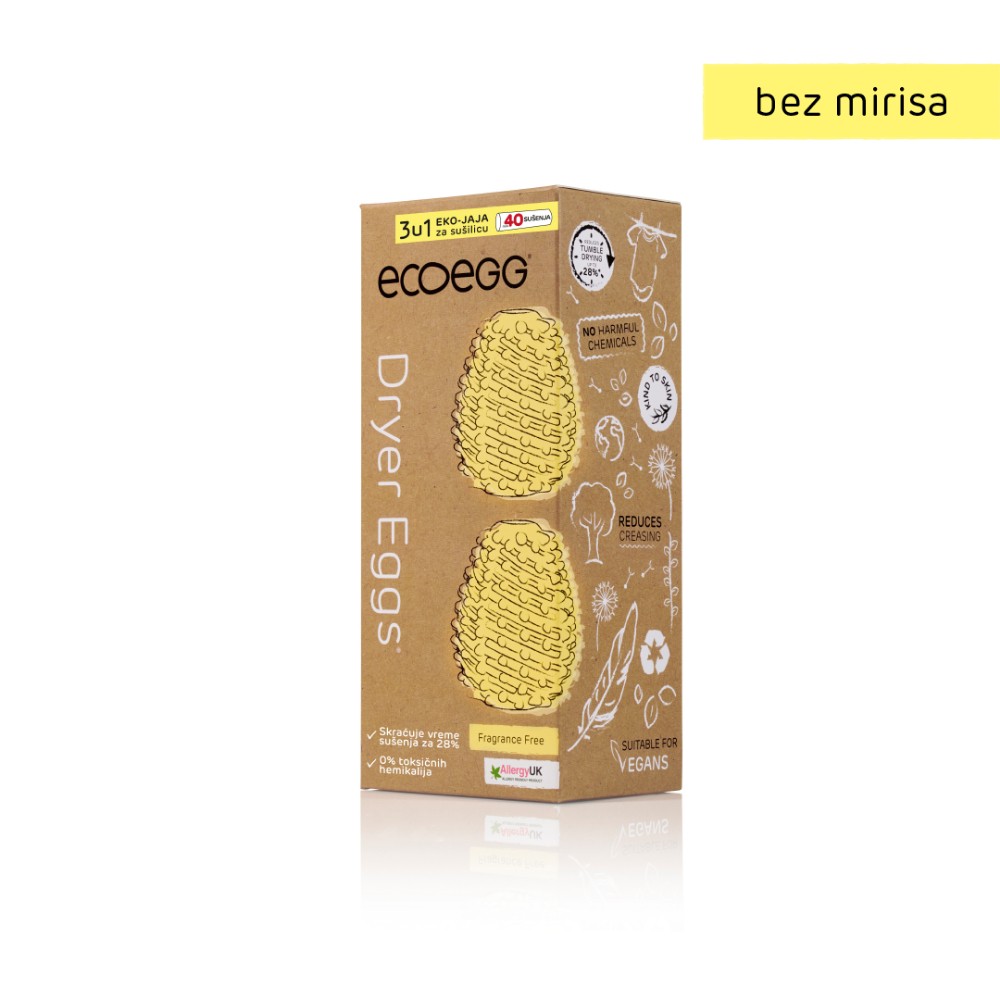 Ecoegg 3u1 eko-jaja za sušilicu, Bez mirisa, Neograničen broj sušenja