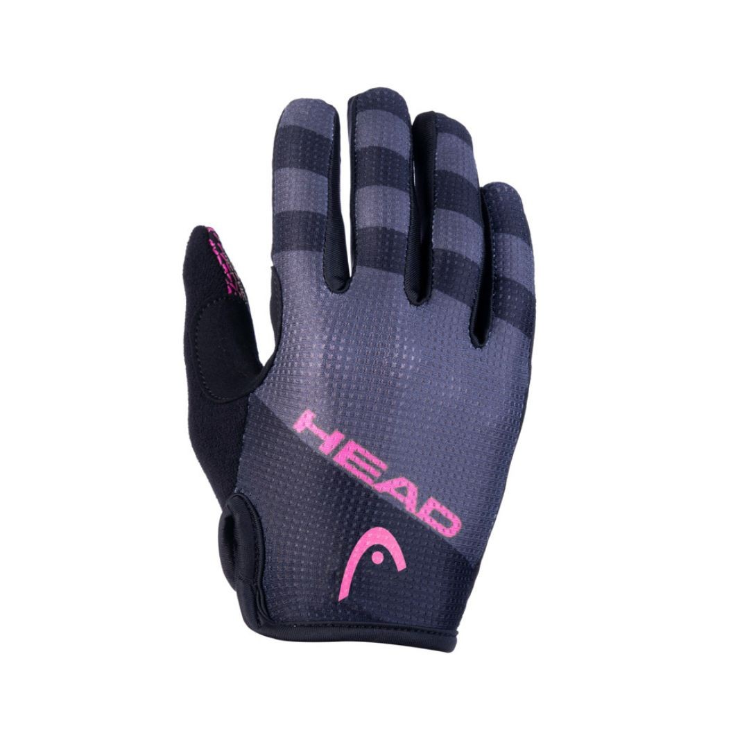 Head Muške biciklističke rukavice  Long Finger 6827, Crno-roze
