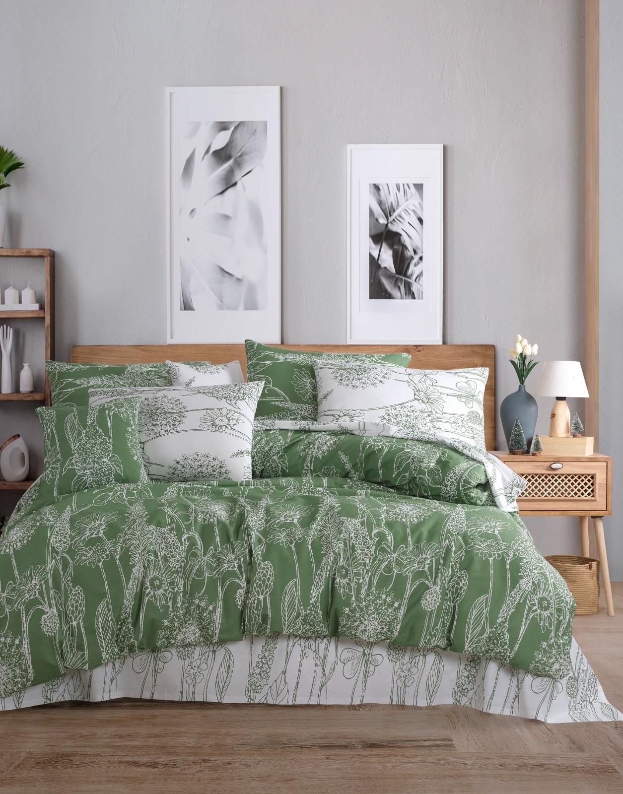 L'essentiel Maison set posteljine Lara, 160x240cm, zelena