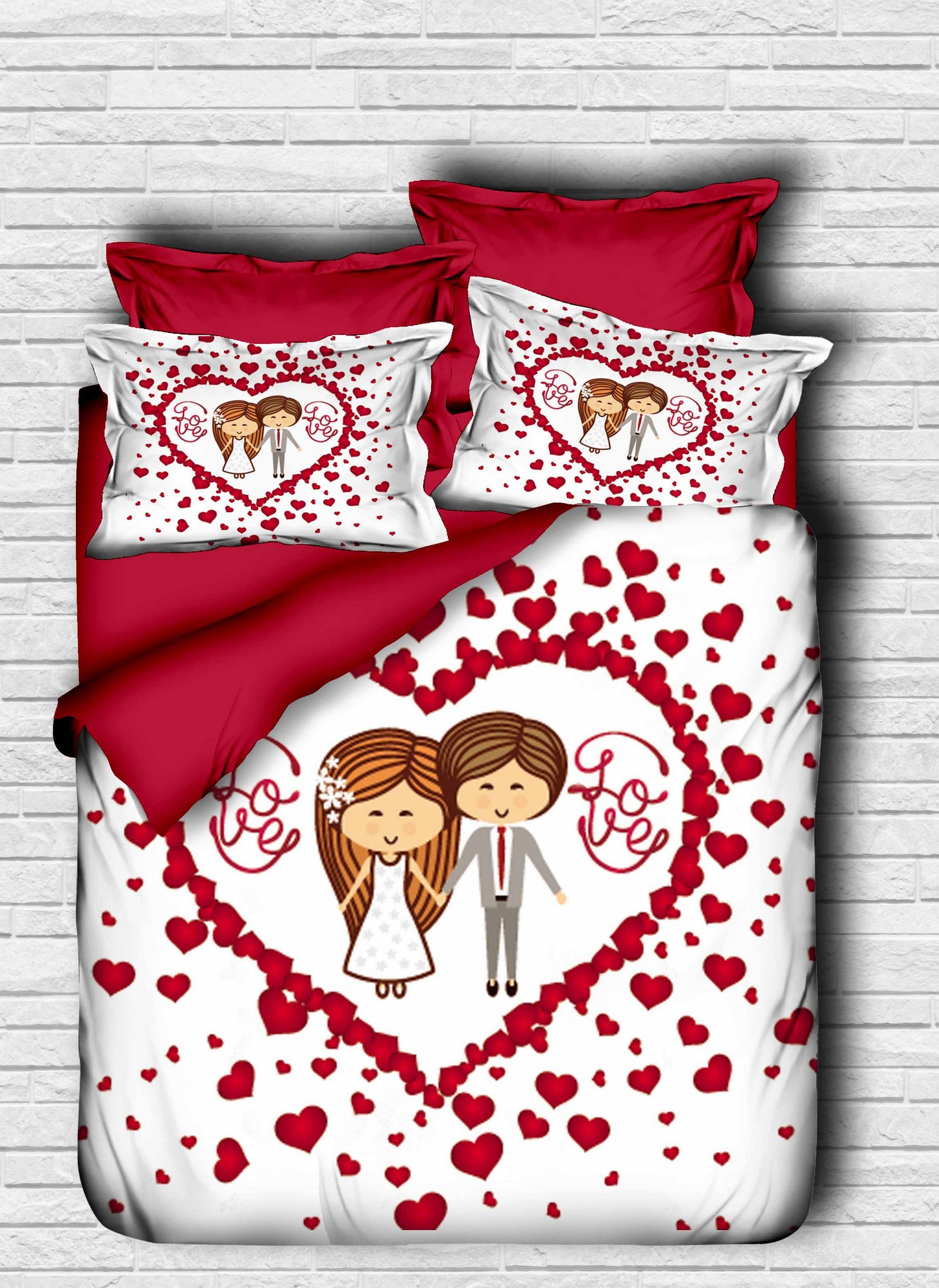 L'essentiel Maison set posteljine 109, 160x220cm, crvena