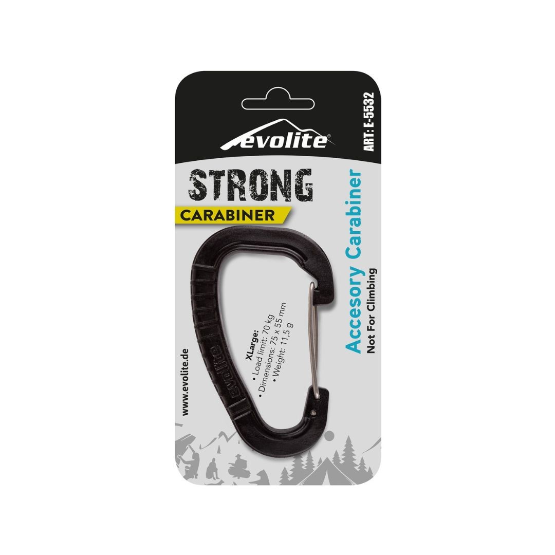 Evolite Carabiner Strong Xlarge, Crni
