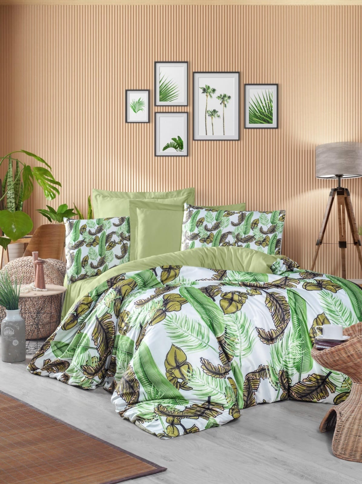 L'essentiel Maison set posteljine 472, 160x220cm, zelena