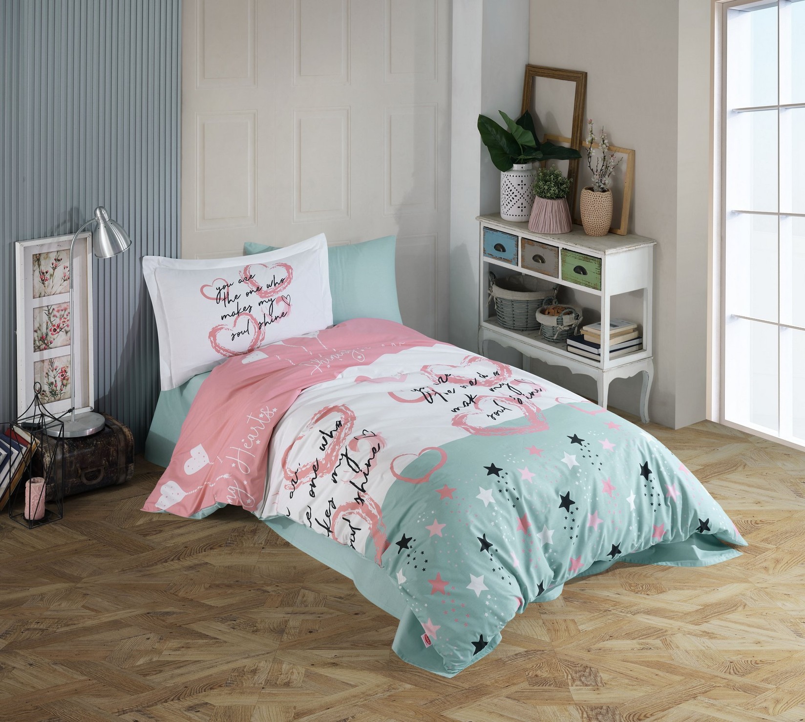 L'essentiel Maison Voyager set posteljine, 160x220cm, tirkizna