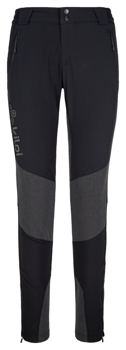 Kilpi Ženske planinarske pantalone SOFTSHELL NUUK, Crne