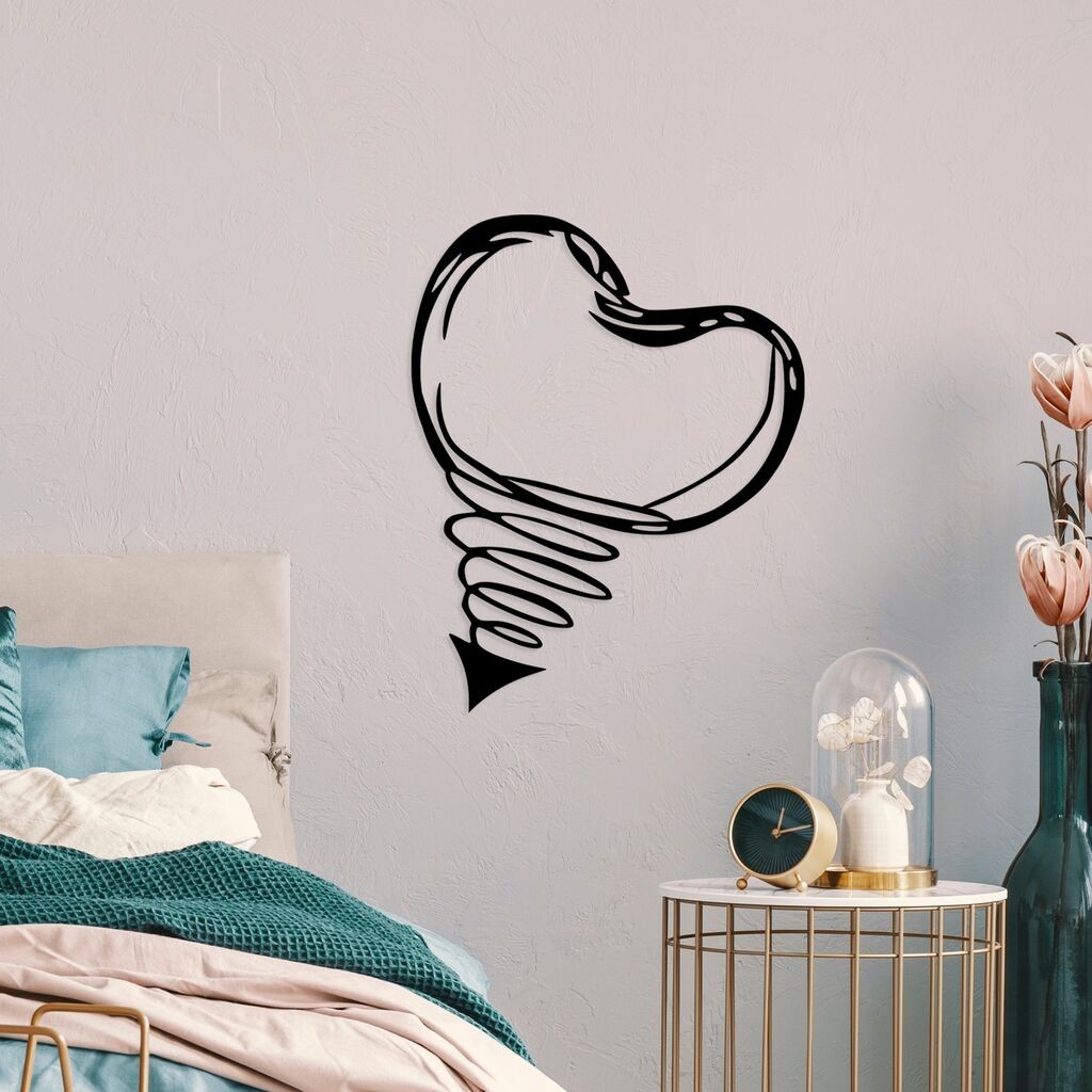 Wallity Zidna dekoracija Zaljubi se, 55 x 70 cm, Crna