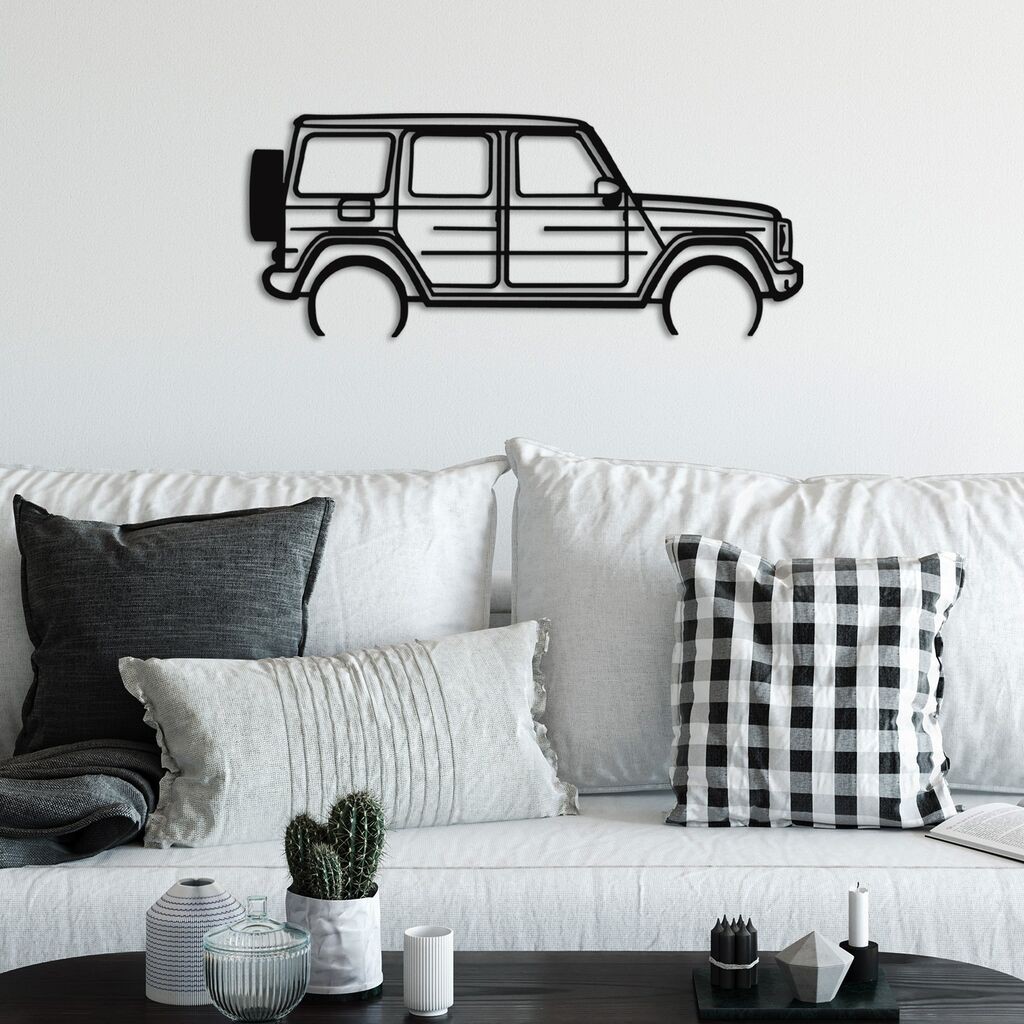 Wallity Zidna dekoracija Mercedes G-klasa, 73 x 30 cm, Crna