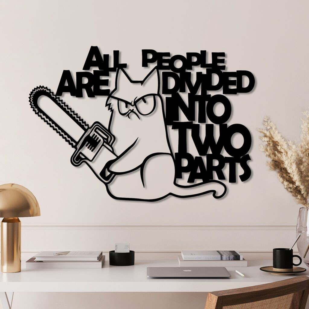 Wallity Zidna dekoracija od dva dijela, 47 x 68 cm, crna