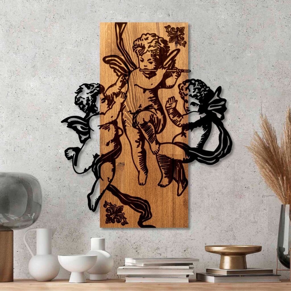 Wallity Zidna dekoracija Eros Team, 49 x 58 x 3 cm, Smeđa