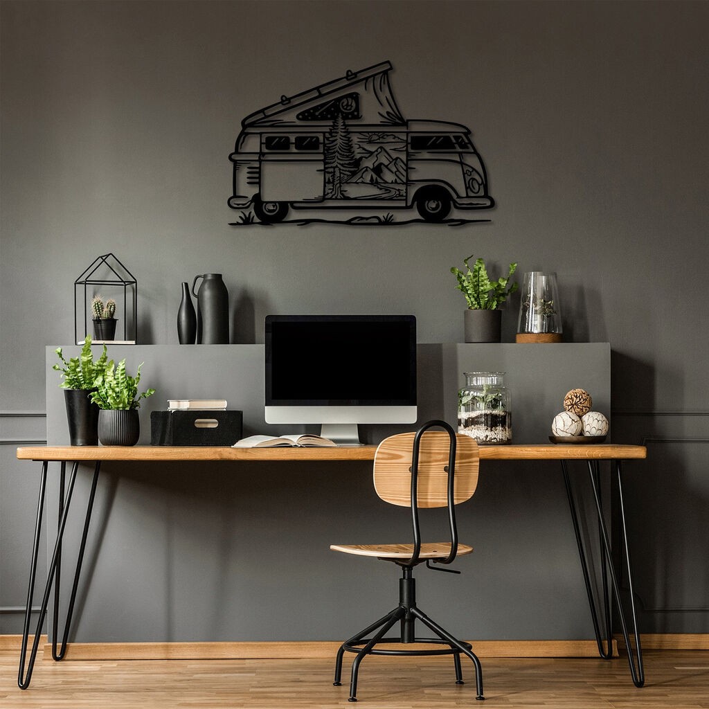 Wallity Zidna dekoracija Karavan, 55 x 90 cm, Crna