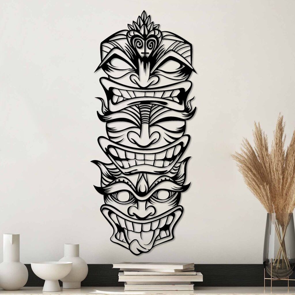 Wallity Zidna dekoracija Zabavna nestašna divljina, 35 x 81 cm, Crna