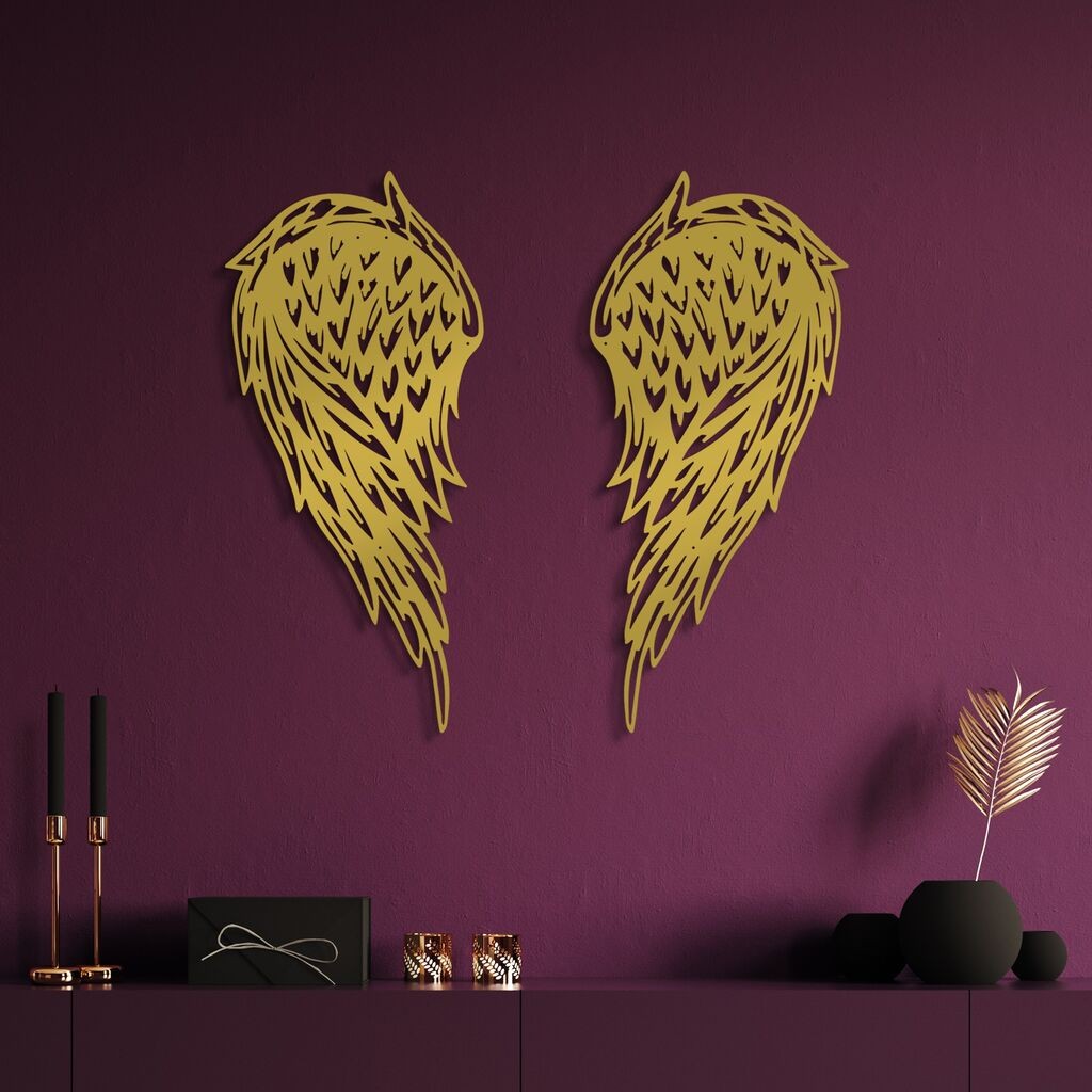 Wallity Zidna dekoracija Alato-2, 32 x 70 cm, Zlatna boja