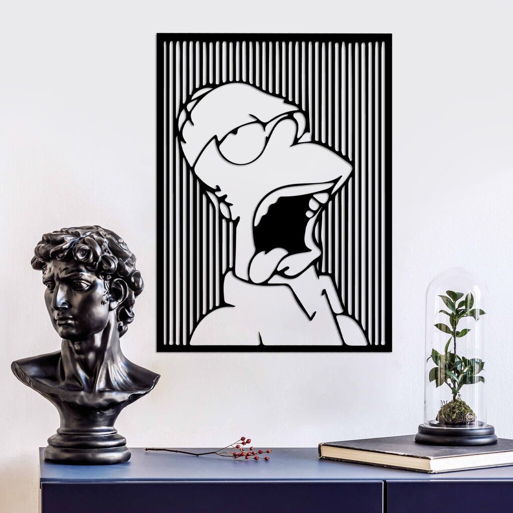 Wallity Zidna dekoracija Simpson 1, 41 x 56 cm, Crna