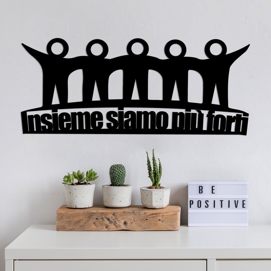 Wallity Zidna dekoracija Insieme 3, 60 x 26 cm, Crna