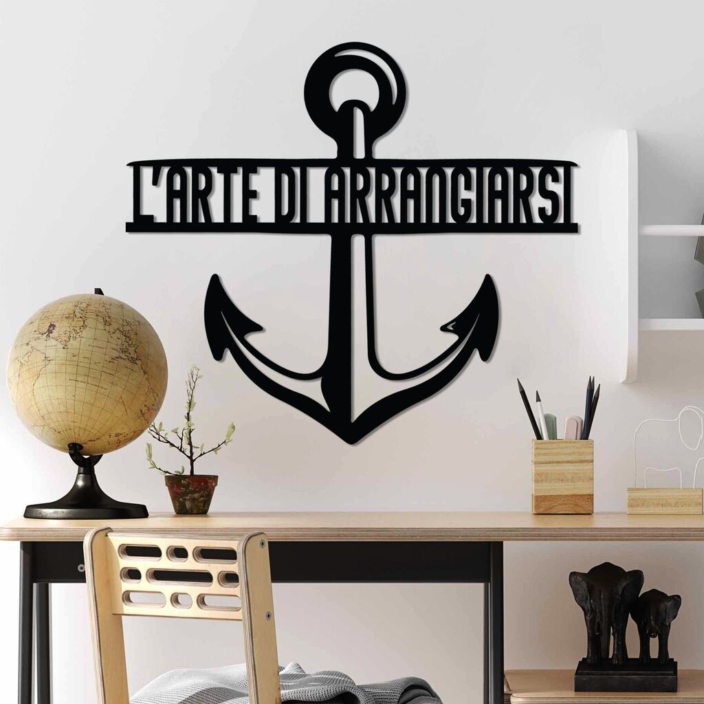 Wallity Zidna dekoracija Arrangiarsi 4, 56 x 50 cm, Crna