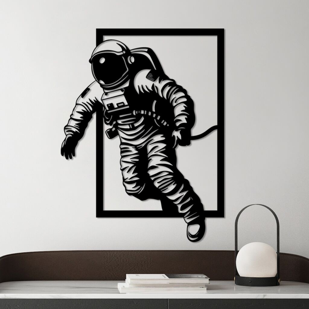 Wallity Zidna dekoracija Out Space, 69 x 52 cm, Crna