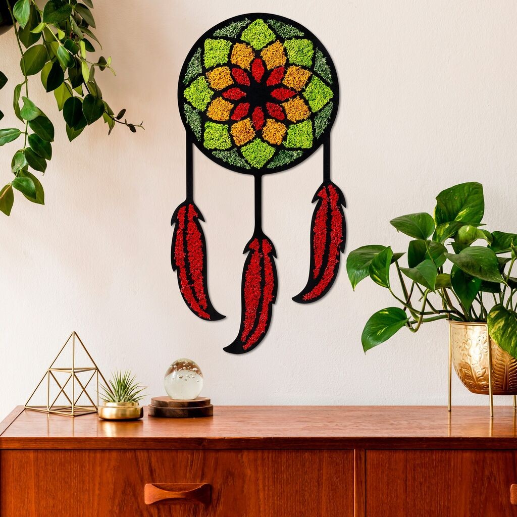 Wallity Zidna dekoracija Mahovina - San, 60 x 31 cm, Svijetlo zelena