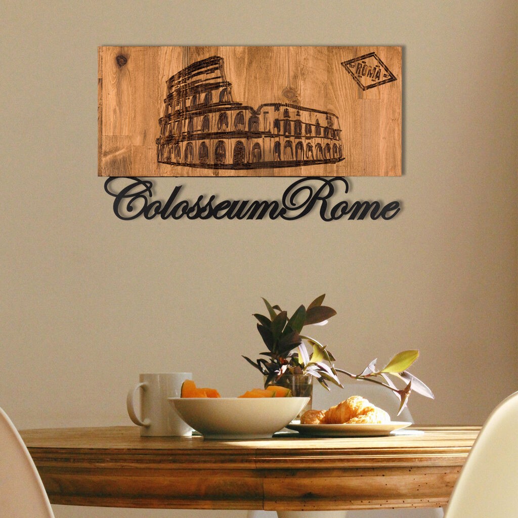 Wallity Zidna dekoracija Roma, 58 x 33 cm, Crna