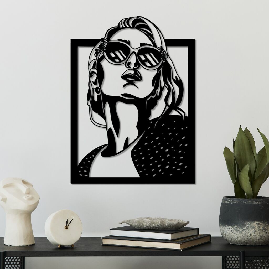 Wallity Zidna dekoracija Juli, 55 x 40 cm, Crna