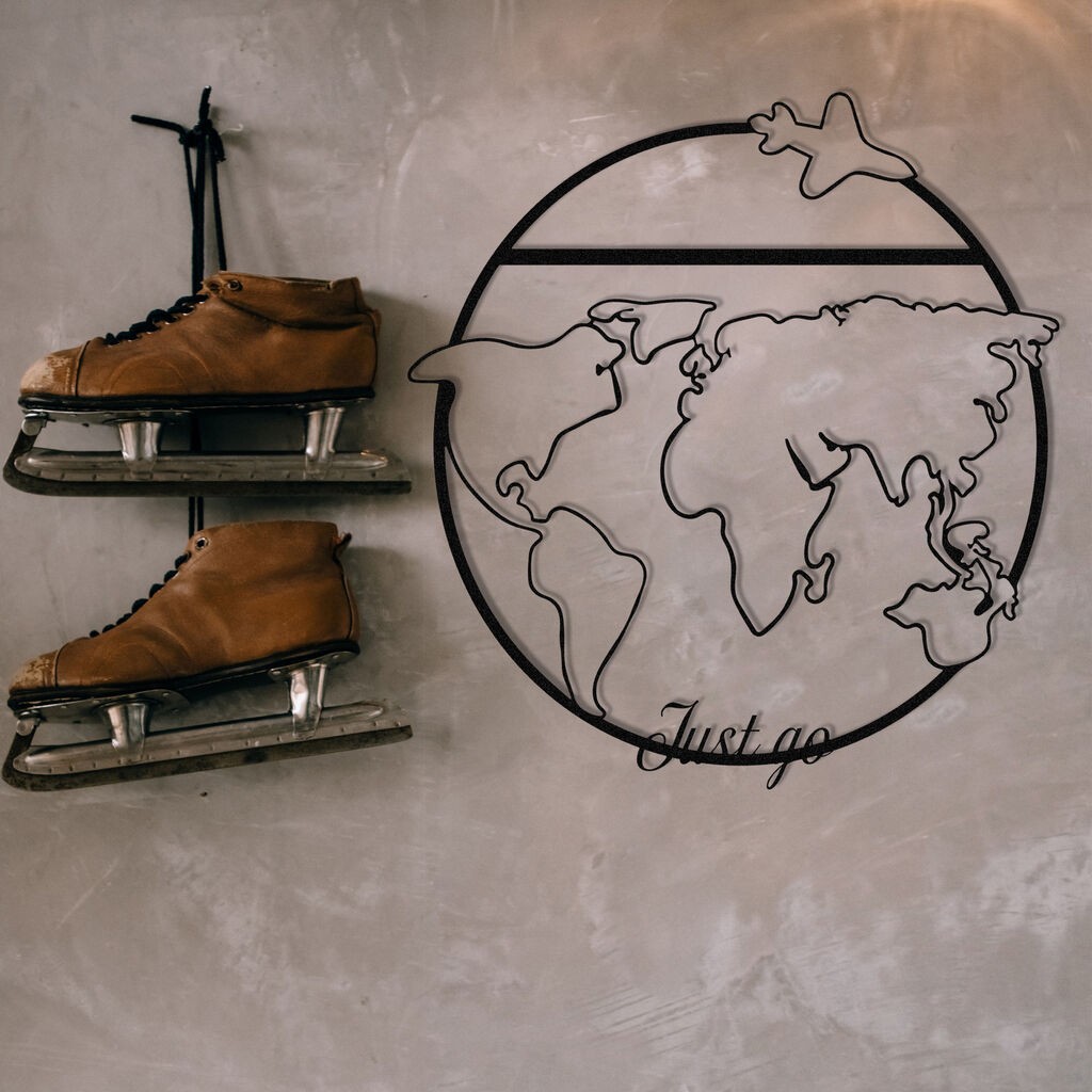 Wallity Zidna dekoracija Juest Go, 49 x 52 cm, Crna