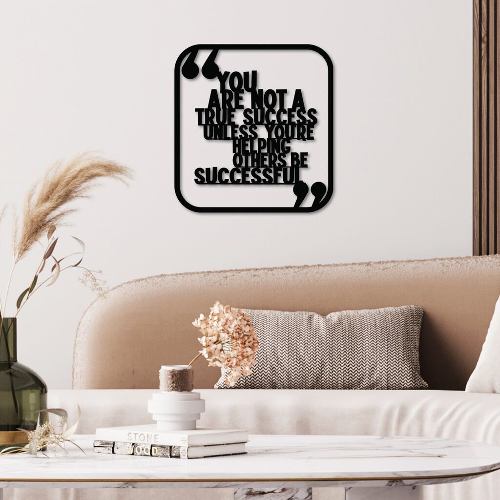 Zidna dekoracija Jon Gordon, 50 x 50 cm, Crna