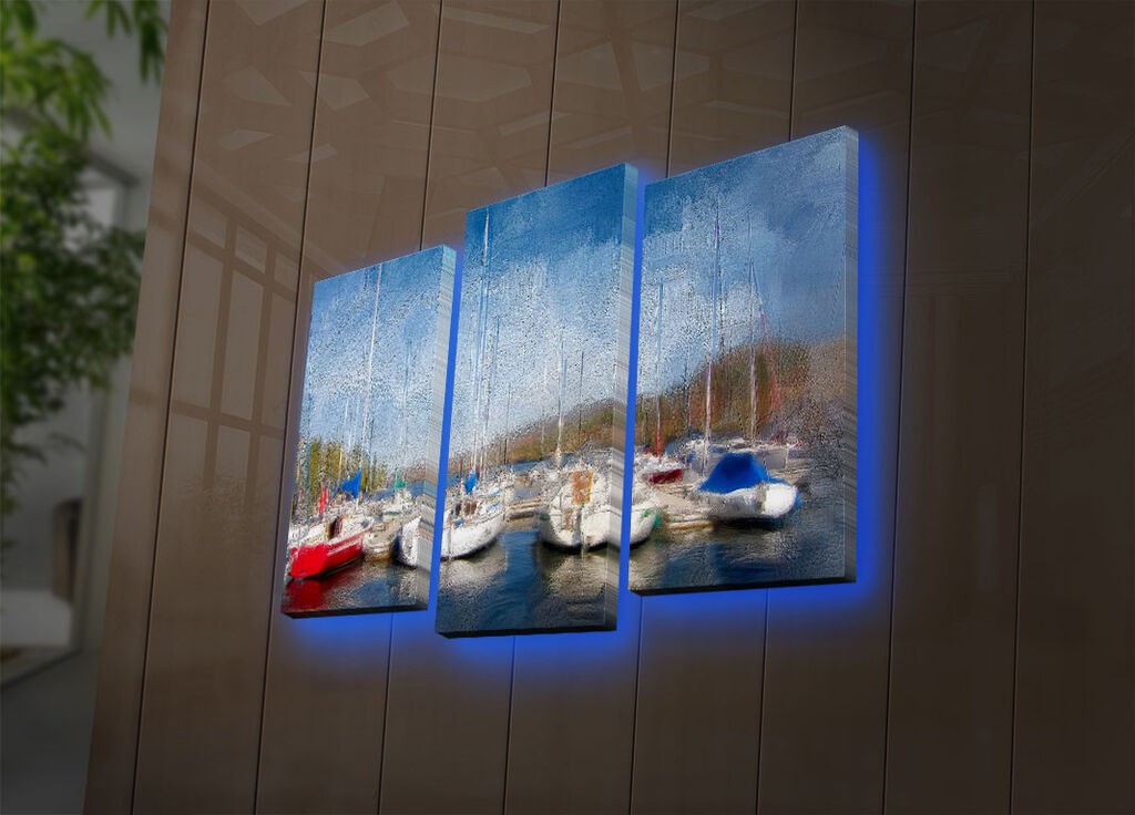 Wallity LED zidna dekoracija 3PATDACT-9, 82 x 50 cm, Šarena