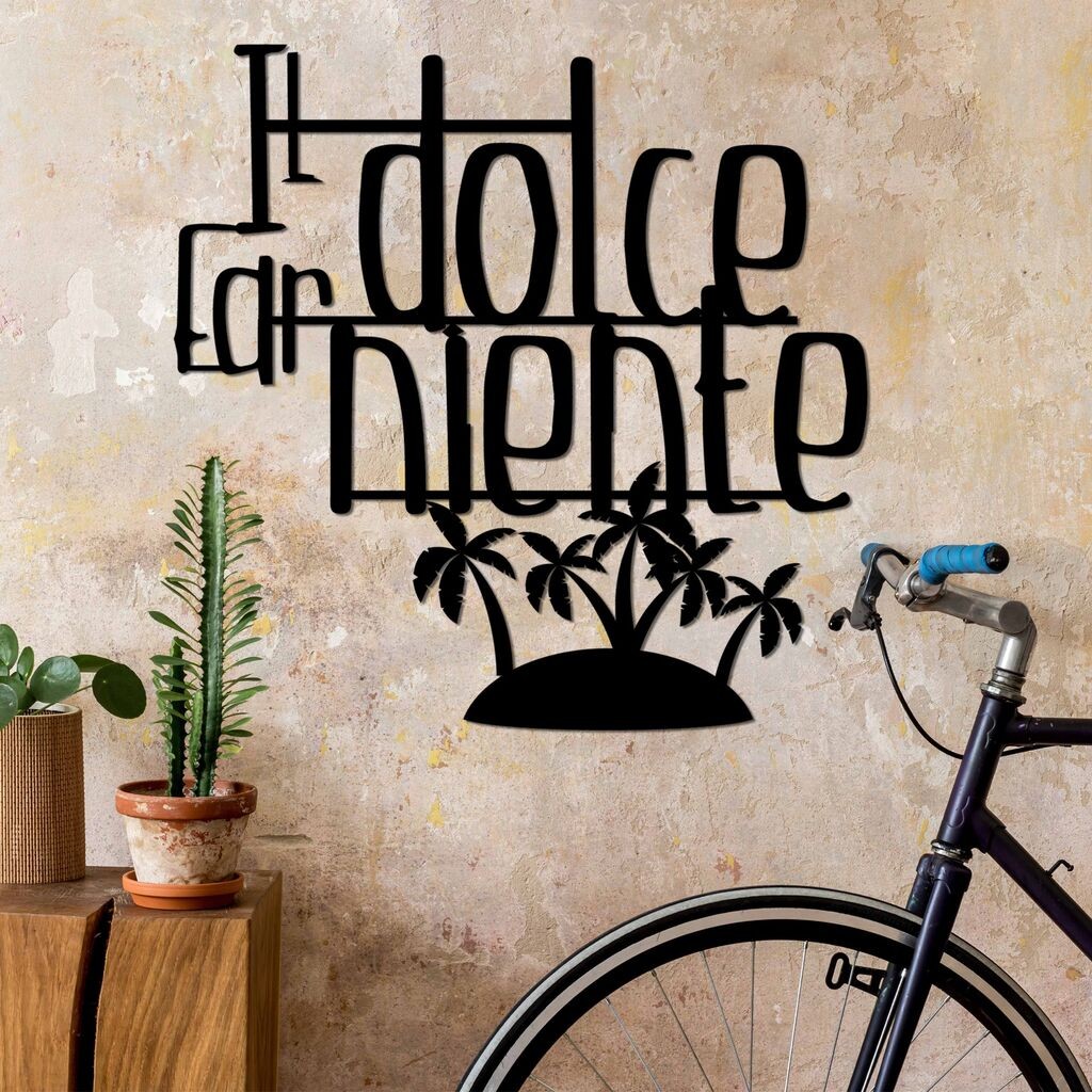 Wallity Zidna dekoracija Dolce Far Niente 4, 56 x 56 cm, Crna