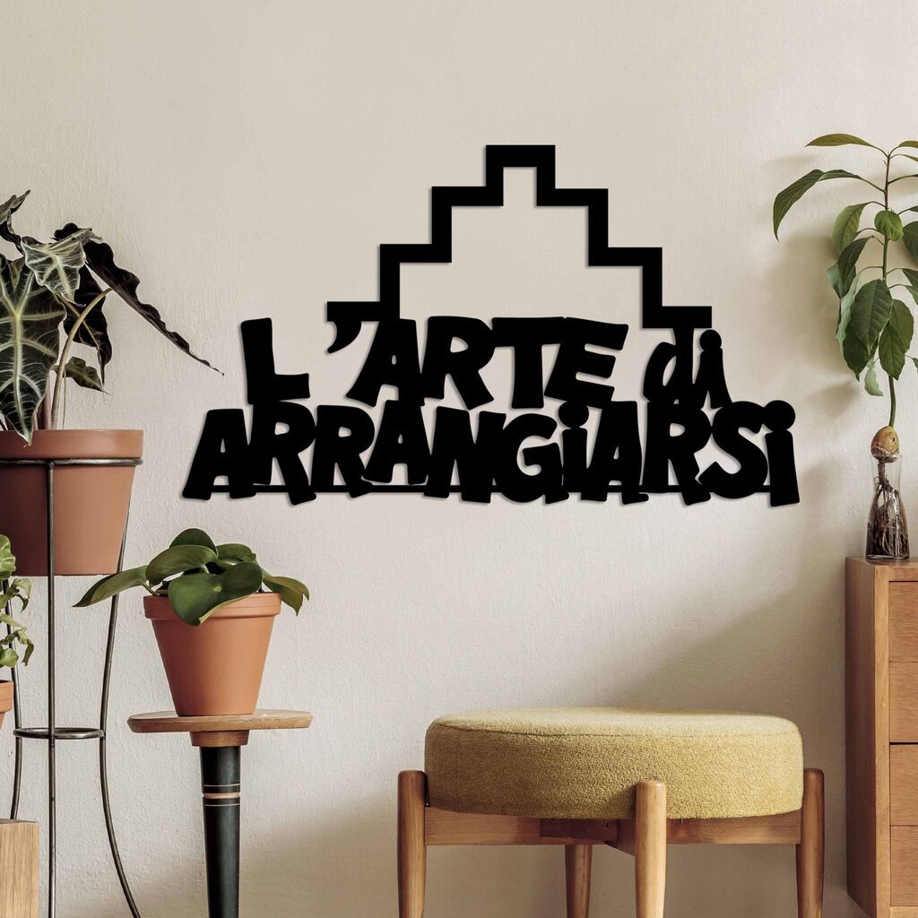 Wallity Zidna dekoracija Arrangiarsi 2, 60 x 35 cm, Crna