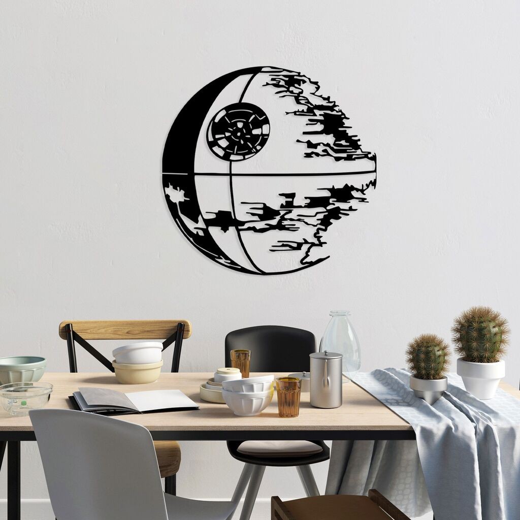 Wallity Zidna dekoracija Spatial, 68 x 70 cm, Crna