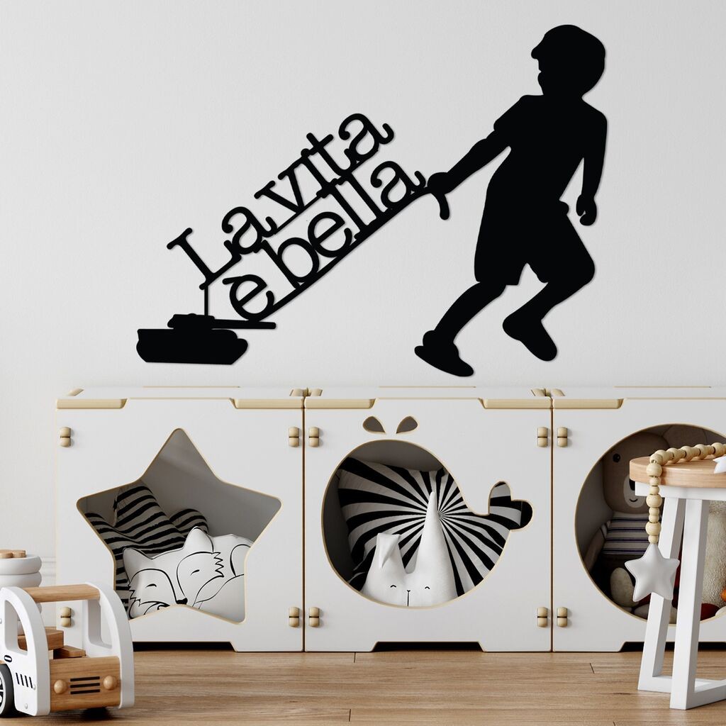 Wallity Zidna dekoracija Vita E Bella 2, 56 x 42 cm, Crna