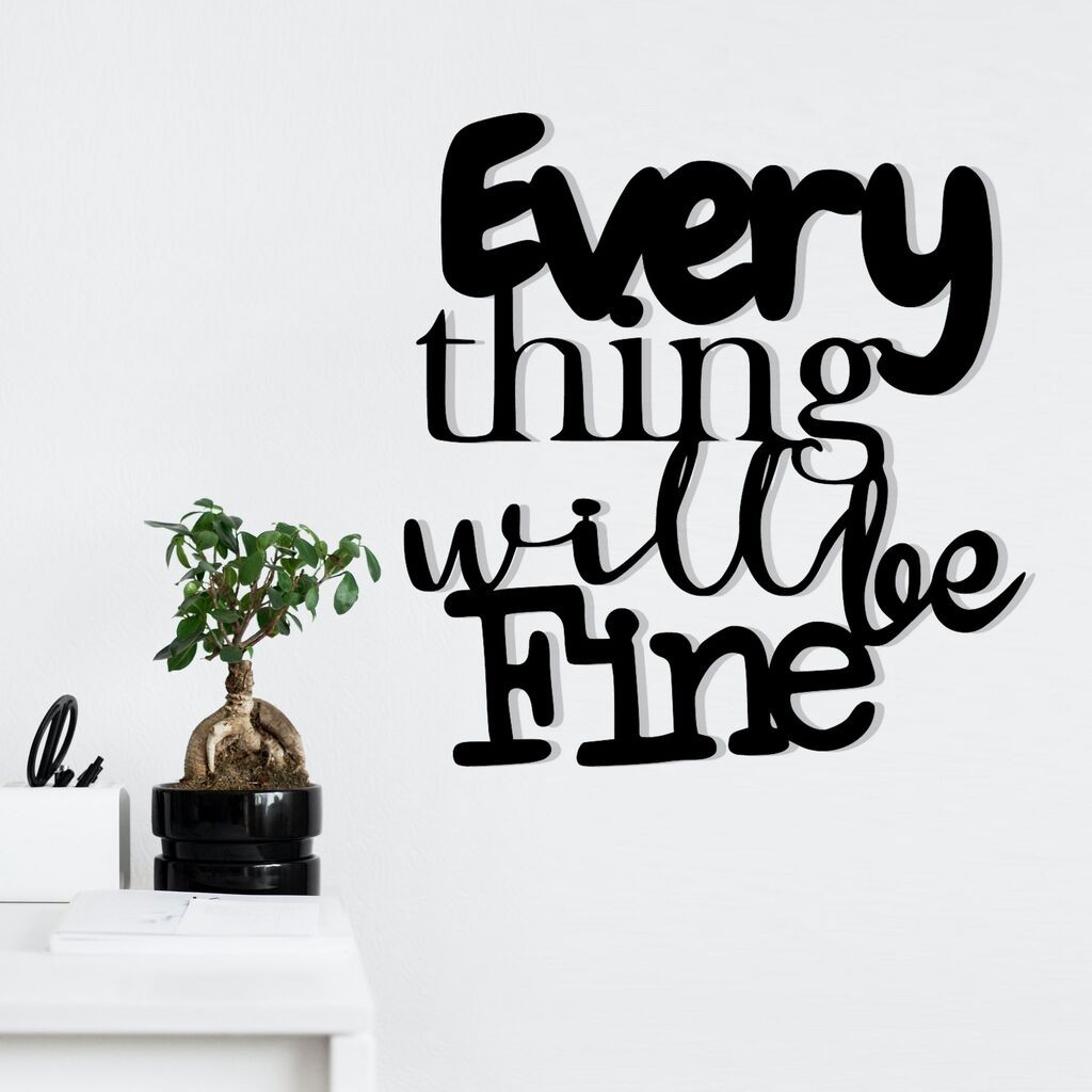 Wallity Zidna dekoracija Nueva, 51 x 54 cm, Crna