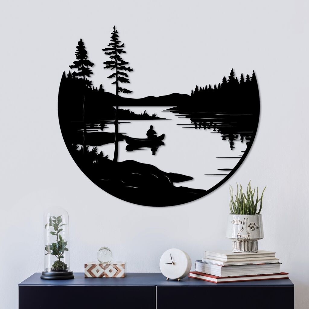 Wallity Zidna dekoracija Solo, 54 x 60 cm, Crna