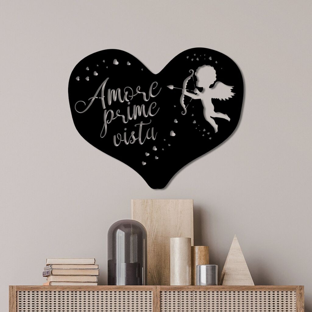 Wallity Zidna dekoracija Amore Prima Vista 1, 56 x 45 cm, Crna