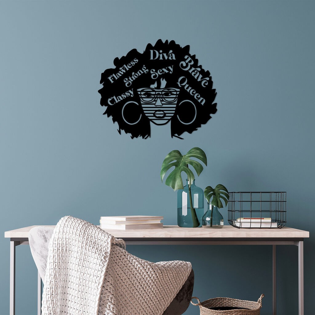 Wallity Zidna dekoracija Diva Sexy Classy - 474, 58 x 70 cm, Crna