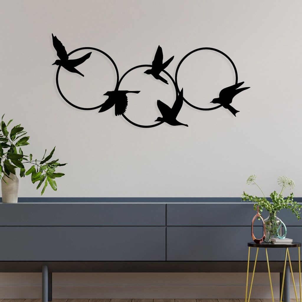 Wallity Zidna dekoracija Tranquila, 68,5 x 32,5 cm, Crna