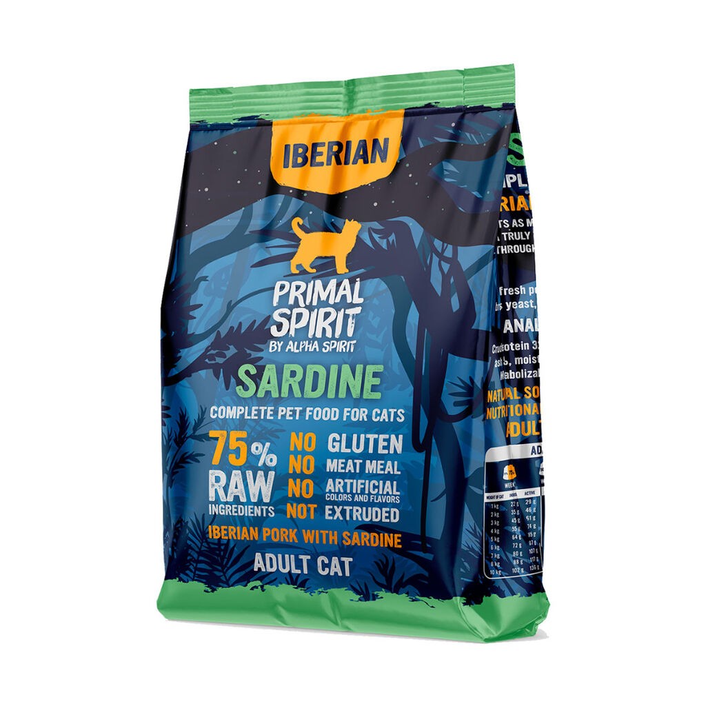Primal Spirit Hrana za mačke Iberian Sardine, Sardina, 1 kg