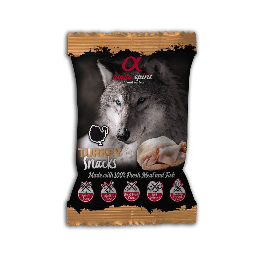 Alpha Spirit Poslastice za pse Turkey Snacks, Ćuretina, 50 gr