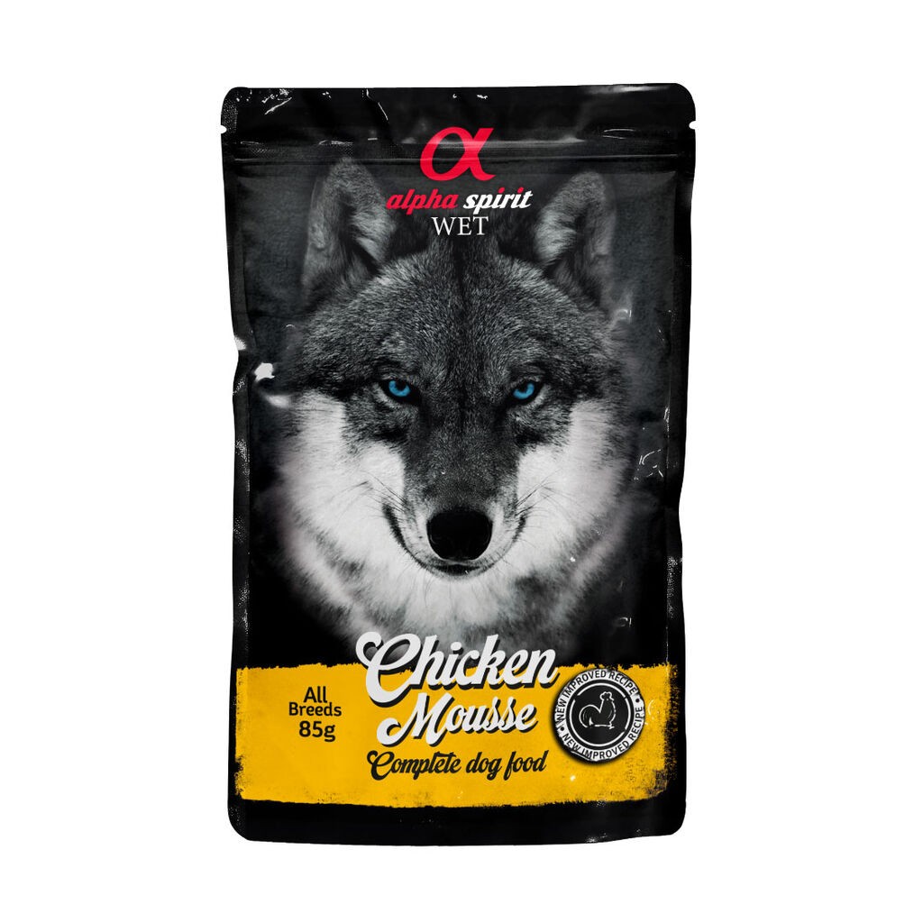 Alpha Spirit Hrana za pse Wet Mousse, Piletina u umaku, 85 gr