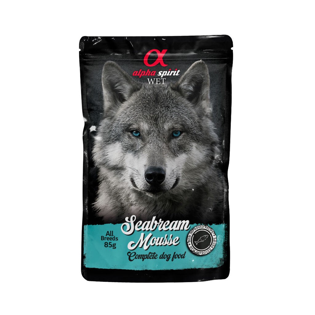 Alpha Spirit Hrana za pse Wet Mousse, Seabream Orada u umaku, 85 gr