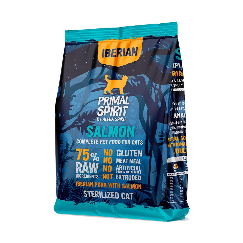 Primal Spirit Hrana za mačke Iberian Salmon, Losos, 1 kg