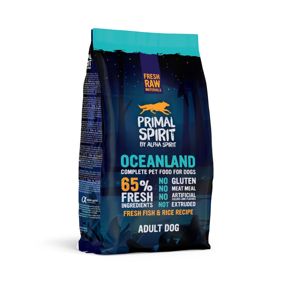 Primal Spirit Kompletna hrana za pse Oceanland, 65% friško meso, 1 kg