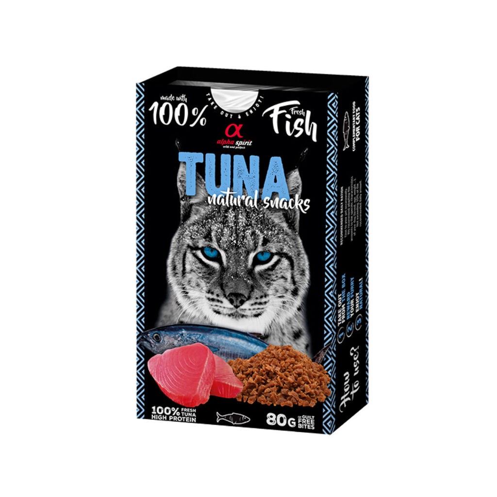 Alpha Spirit Poslastice za mačke Natural Snacks, Tuna, 80 gr