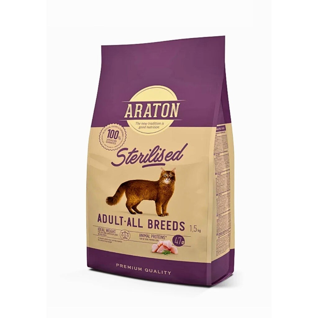 Araton Hrana za mačke Sterilised, Piletina, 1.5 kg