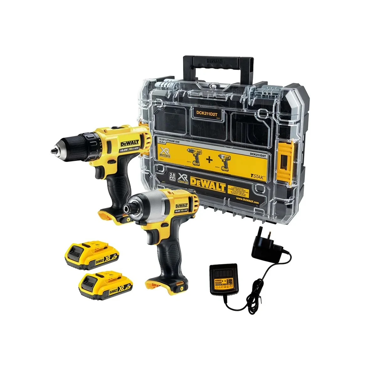 DeWalt Set aku bušilica i odvijač 12V 2x2.0 Ah DCK211D2T