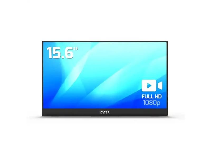 Port Designs Prijenosni monitor 902101, 15.6", 1920x1080, IPS, HDMI, USB-A, USB-C, 3.5mm, HDR