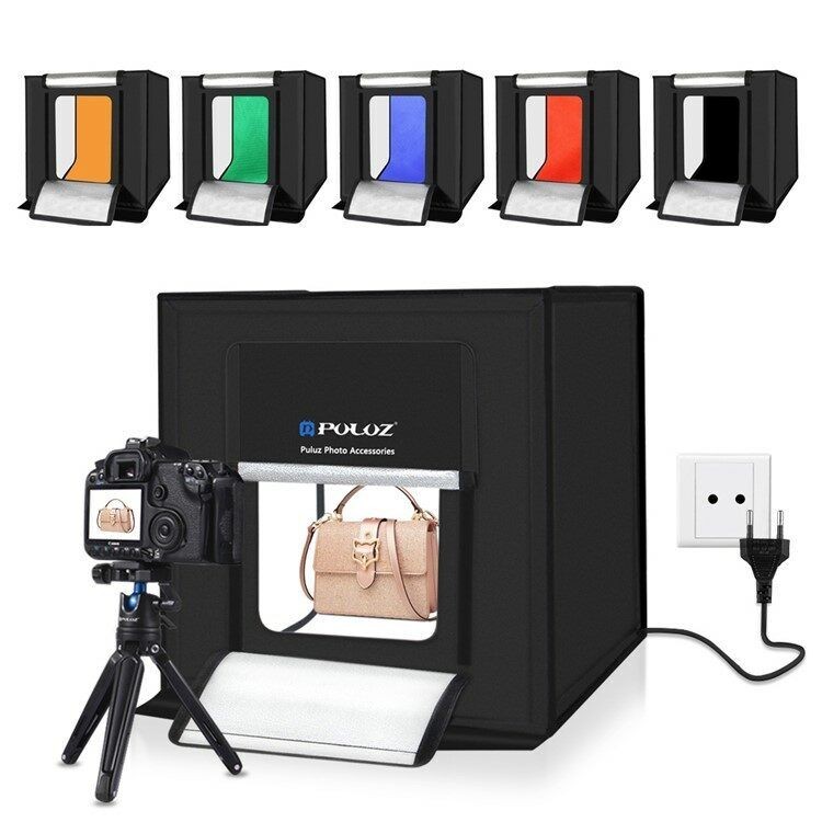 Puluz Prijenosna kutija za foto studio PU5040 LED, 40cm, Crna