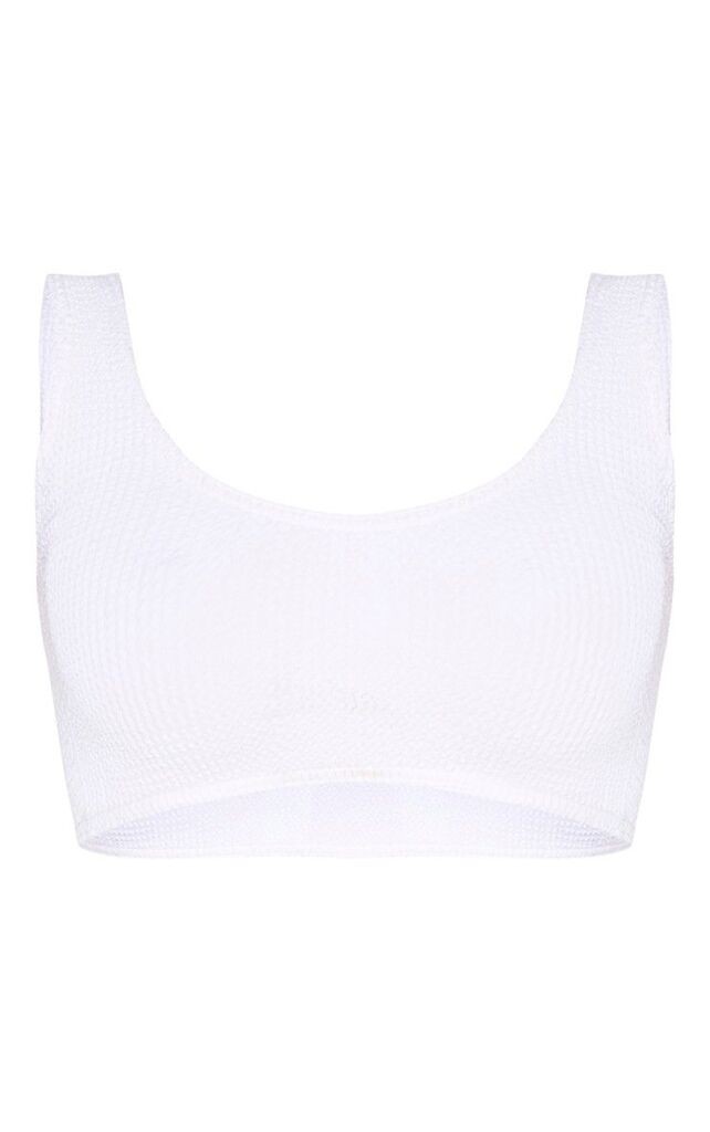 PrettyLittleThing Ženski gornji dio kupaćeg kostima, Bijeli