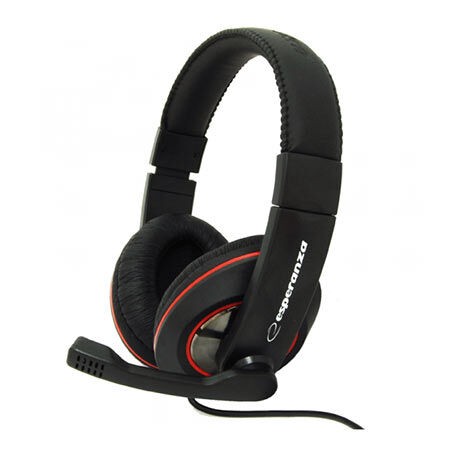 Esperanza Sonata EH118 Slušalice sa mikrofonom, Kontrola jačine zvuka, Crne