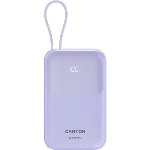 Canyon Powerbank Canyon OnPower 101 built-in kabal 10000 mAh, Ljubičasti