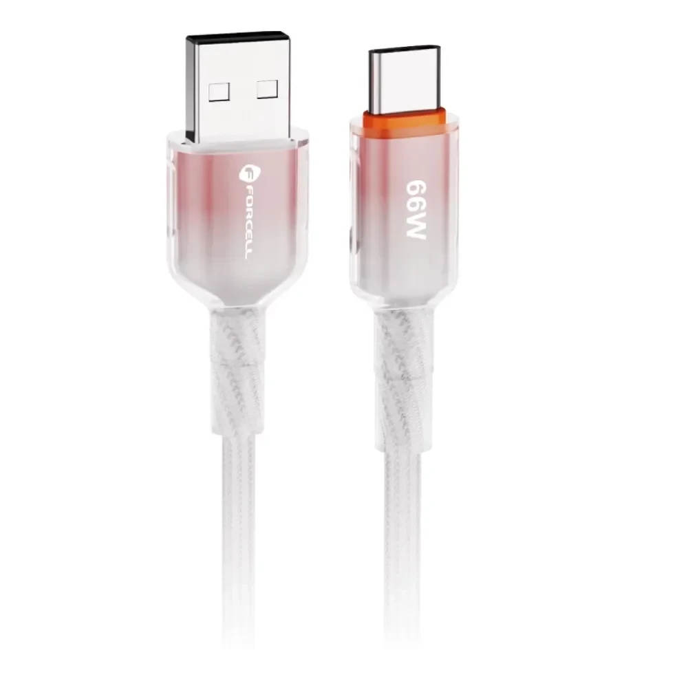 Forcell USB na USB-C kabl F-Energy C352, QC4.0, 3A, 66W, 1m, Bijeli
